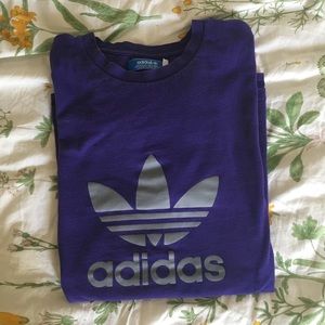 Purple Adidas Trefoil Tee